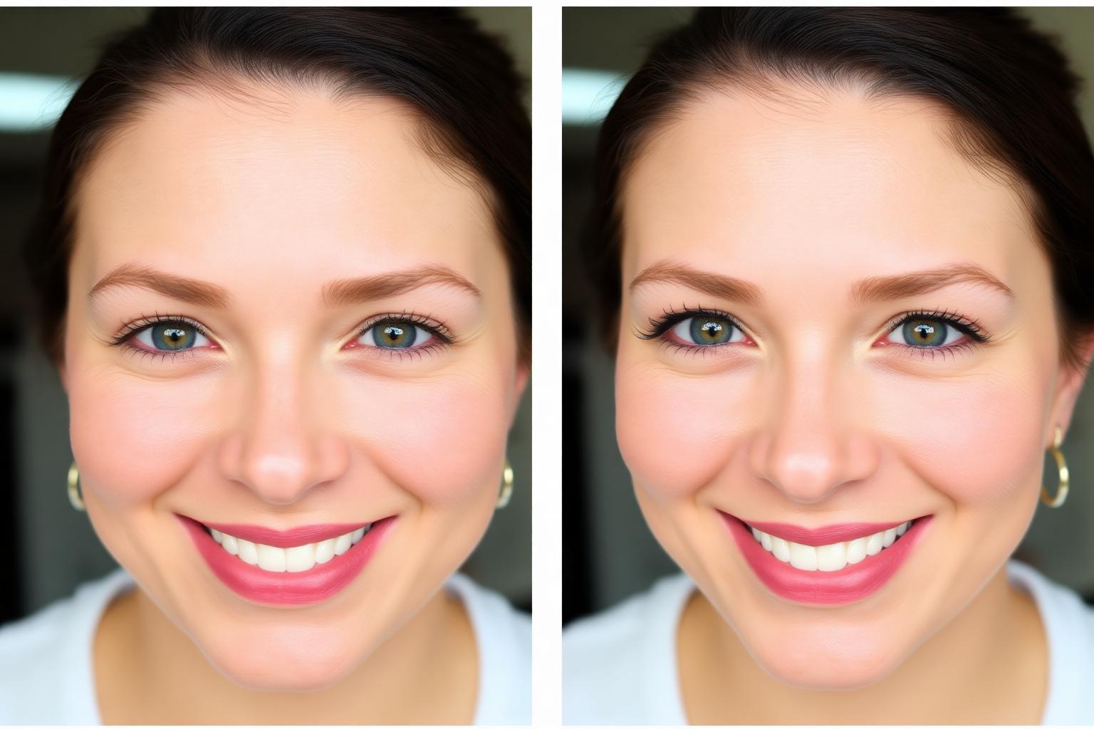 Before and after Brow Sculpt & Tint