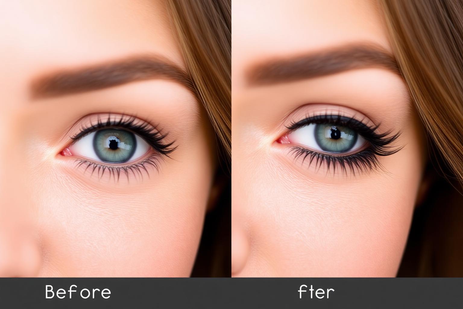 Before and after Volume Lash Set